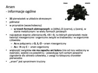 Toksyczność arsenu