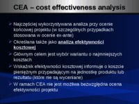 Analiza kosztów i efektywności - prezentacja na ćwiczenia z metod oceny projektów