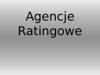 Agencje ratiingowe - prezentacja na konkurencyjność międzynarodową