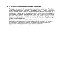 Różnice socjologii wychowania a padagogiki