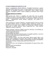 Etykiety produktów spożywczych