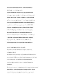 Globalizacja - niekompletność globalizacji