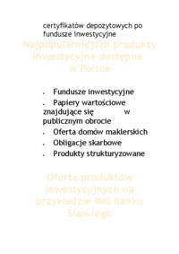 Podsumowanie z przedmiotu bankowość