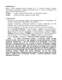 Patrystyka i apologeci