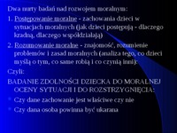 Rozwój moralny dziecka