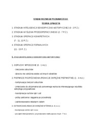 Teoria J.Piageta-rozwój poznawczy