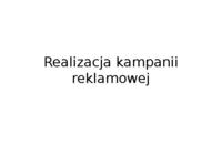 Realizacja kampanii reklamowej