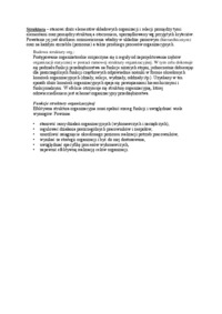 Struktura organizacyjna - definicja i funkcje