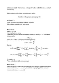 Matematyczny model wnioskowania statystycznego
