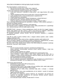 Sporządzanie planu w hotelu