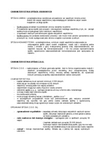 Spółki - wiadomości podstawowe