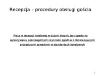 Recepcja - prezentacja o recepcji
