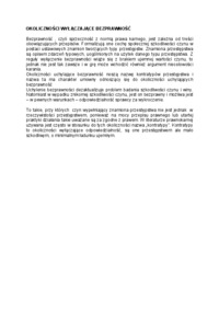 Okoliczności wyłączające bezprawność