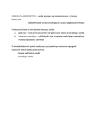 Geografia osadnictwa - morfologia osiedli 