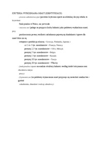 Kryteria wyróżniania miast