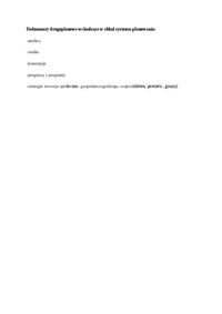 Dokumenty systemu planowania