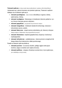 Tożsamość społeczna 