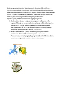 Modele realizacji polityki regionalnej