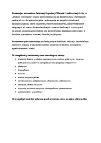 Utwory jako przedmiot prawa autorskiego.