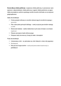 Decentralizacja władzy publicznej - rozproszenie władzy publicznej