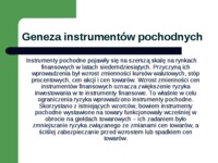 Instrumenty pochodne - prezentacja