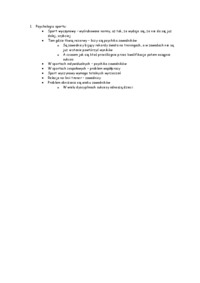 Psychologia - psychologia sportu
