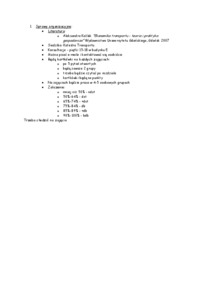 Ekonomika transportu - sprawy organizacyjne, ćwiczenia