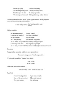 Język angielski, Wszystkie czasy- zasady tworzenia