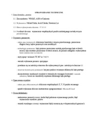 Sprawozdanie techniczne - wcięcie przestrzenne