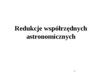 Geodezja - Wyklad: Redukcje współrzędnych astronomicznych