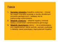 Podstawy geotechniki i geologii złóż - Surowiec mineralny