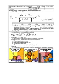 Sprawdzian z ekonometrii jako przykład. 2005r - Funkcja produkcji