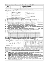 Sprawdzian z ekonometrii - czerwiec 2007 - Estymacja przedziałowa
