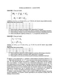 Zadania przykładowe - model SURE.