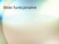 Bloki funkcjonalne - wykład
