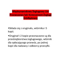 Międzynarodowy Żeglugowy List Przewozowy 
