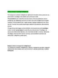 Umowy w spedycji śródlądowej