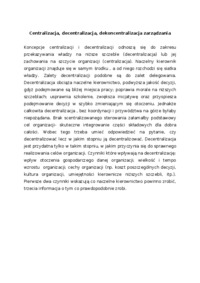 Centralizacja i decentralizacja - Miejsce pracy