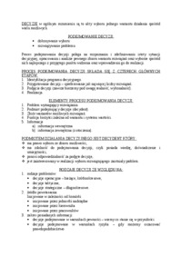 Decydowanie i rozwiązywanie problemów