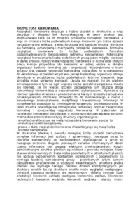 Proces zarządzania i rozpiętość kierowania - Grupa społeczna