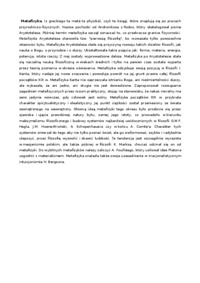 Metafizyka-opracowanie