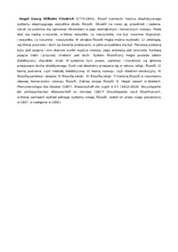 Hegel Georg Wilhelm Friedrich-życiorys