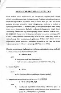 Dobór zaworu bezpieczeństwa-opracowanie