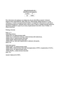 Identyfikacja soli cz.2