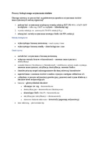 Procesy biologicznego oczyszczania ścieków