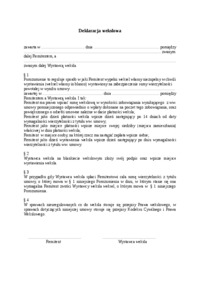 Wzór pisma-Deklaracja wekslowa