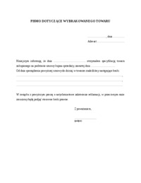 pismo-dotyczace-wybrakowanego-towaru