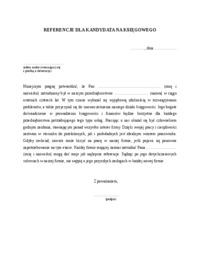 Referencje dla kandydata na księgowego