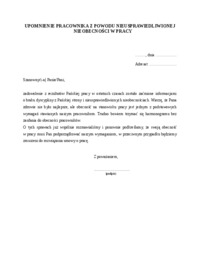 upomnienie-pracownika-z-powodu-nieusprawiedliwionej-nieobecnosci