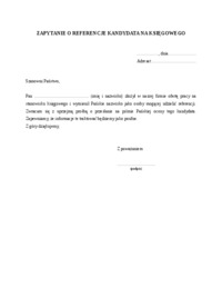 Zapytanie o referencje kandydata na księgowego